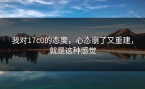 我对17c0的态度，心态崩了又重建，就是这种感觉