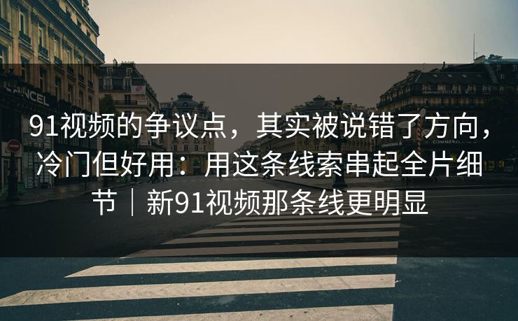 91视频的争议点，其实被说错了方向，冷门但好用：用这条线索串起全片细节｜新91视频那条线更明显  第1张
