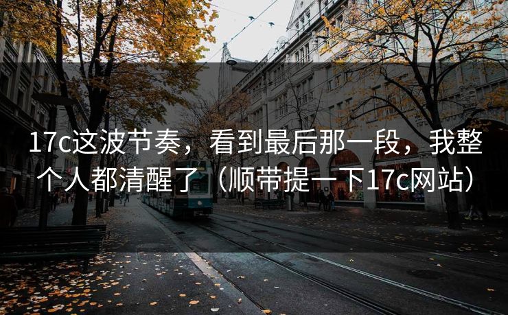 17c这波节奏，看到最后那一段，我整个人都清醒了（顺带提一下17c网站）  第1张